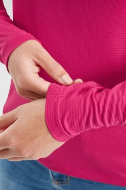 Womens Sonic Long Sleeve Zip Top