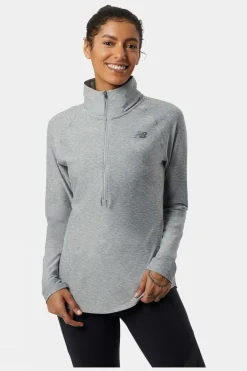 Womens Sport Spacedye 1/2 Zip Long Sleeve Top