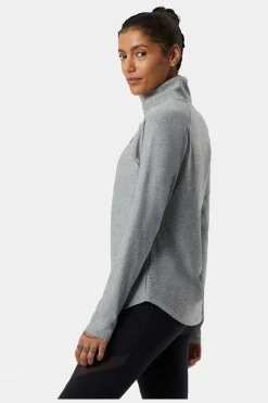 Womens Sport Spacedye 1/2 Zip Long Sleeve Top