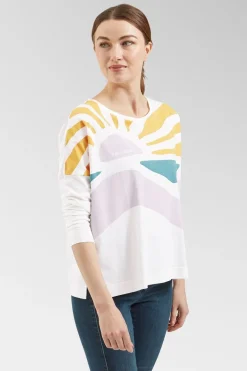 Womens Sunsets Organic Long Sleeve T-Shirt