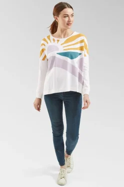 Womens Sunsets Organic Long Sleeve T-Shirt