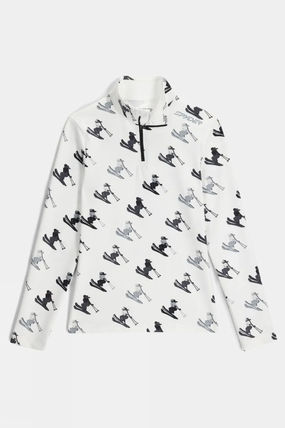 Womens Vivid Zip Neck Top