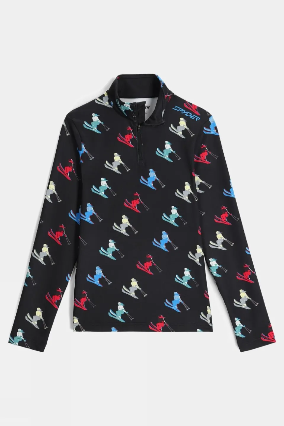 Womens Vivid Zip Neck Top