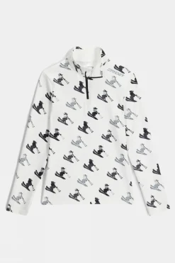 Womens Vivid Zip Neck Top