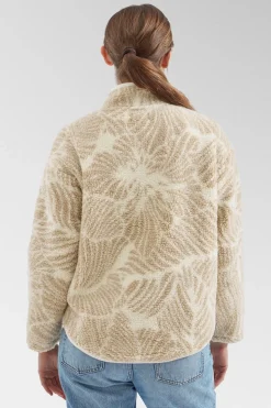 Womens Zella Floral Half Zip Fleece