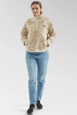 Womens Zella Floral Half Zip Fleece