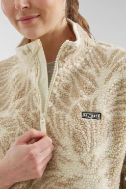 Womens Zella Floral Half Zip Fleece