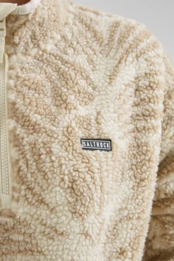 Womens Zella Floral Half Zip Fleece