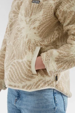 Womens Zella Floral Half Zip Fleece